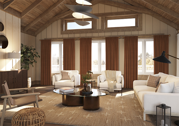 Harris, Burnt Orange - Made to Measure Curtains - Image 7